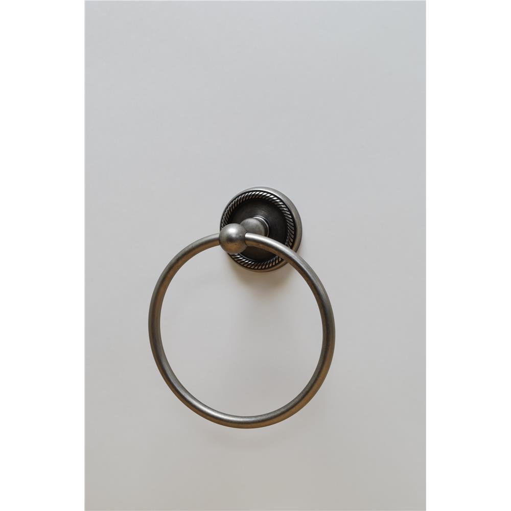 Residential Essentials 2186AP Woodrich Towel Ring in Aged Pewter